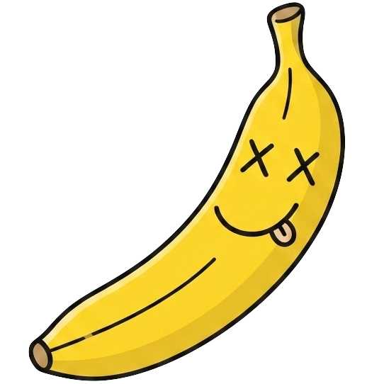 Banana Nirvana logo illustration